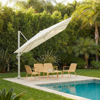 Veya - Parasol rectangulaire déporté en aluminium 3x4m