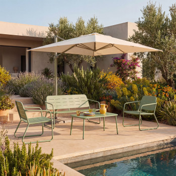 Zaro - Salon de jardin 4 places en métal