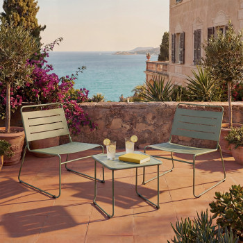 Solena - Salon de jardin 2 personnes en acier traité