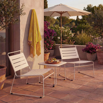 Solena - Salon de jardin 2 personnes en acier traité