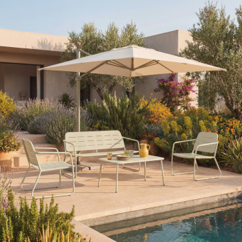 Zaro - Salon de jardin 4 places en métal