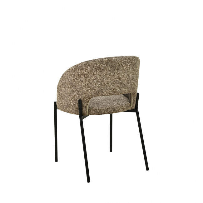 Soren - Lot de 2 chaises en tissu et métal