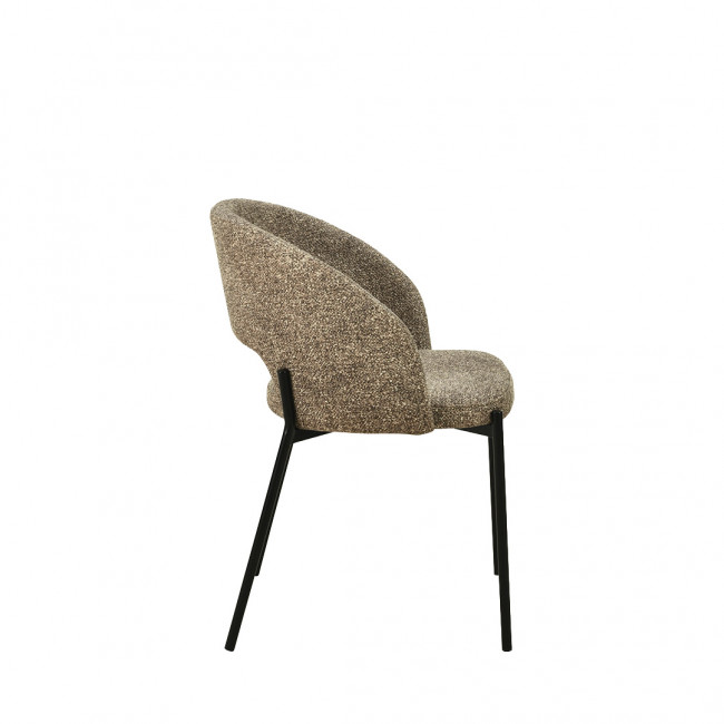 Soren - Lot de 2 chaises en tissu et métal