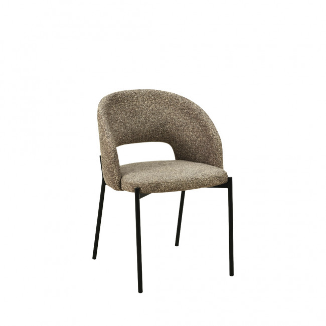 Soren - Lot de 2 chaises en tissu et métal