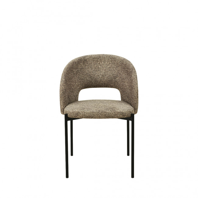 Soren - Lot de 2 chaises en tissu et métal