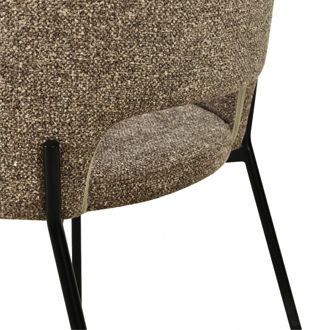 Soren - Lot de 2 chaises en tissu et métal