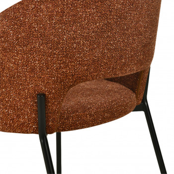 Soren - Lot de 2 chaises en tissu et métal