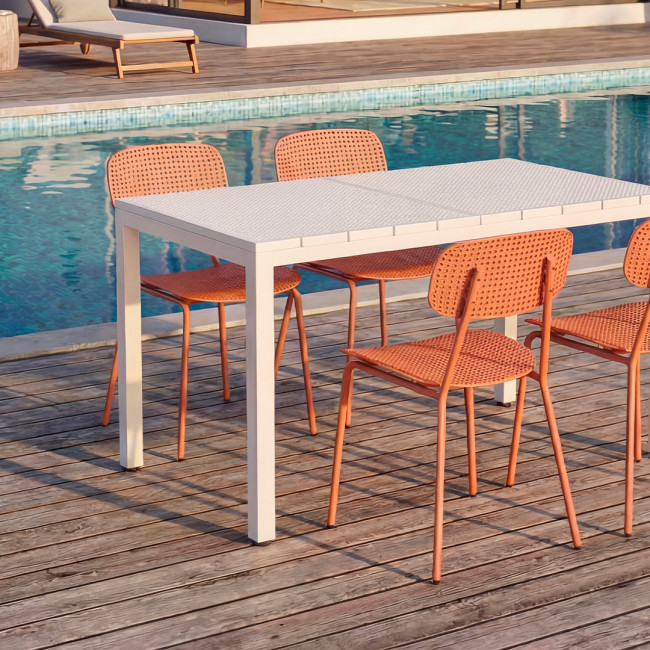 Orka - Ensemble table et chaises 4 personnes en métal