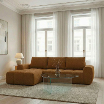 Louis - Canapé d'angle gauche en tissu