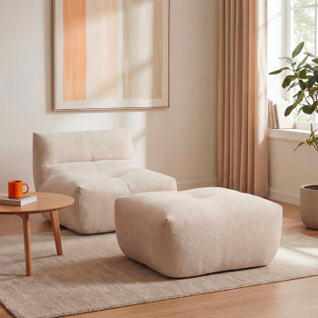 Alba - Pouf en tissu