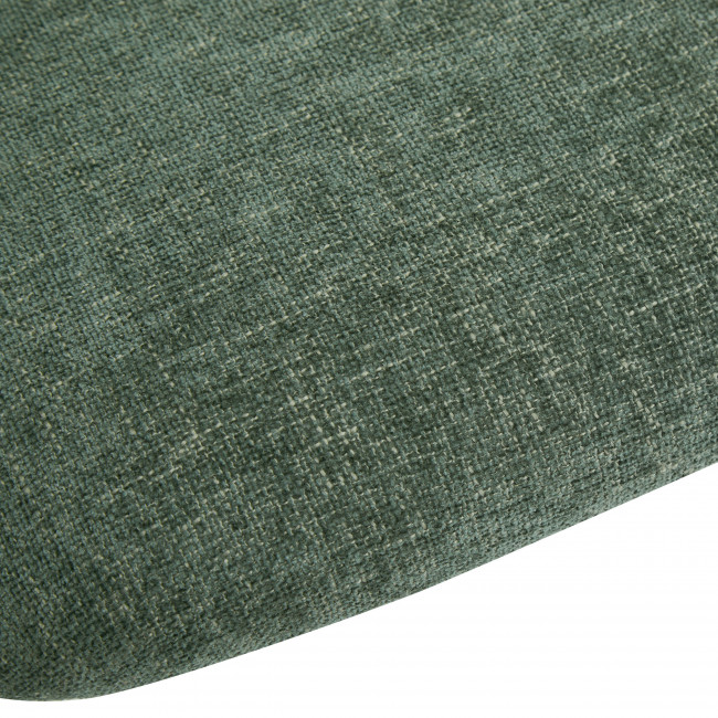 Leon - Lot de 2 fauteuils de table en tissu piètement effet bois foncé