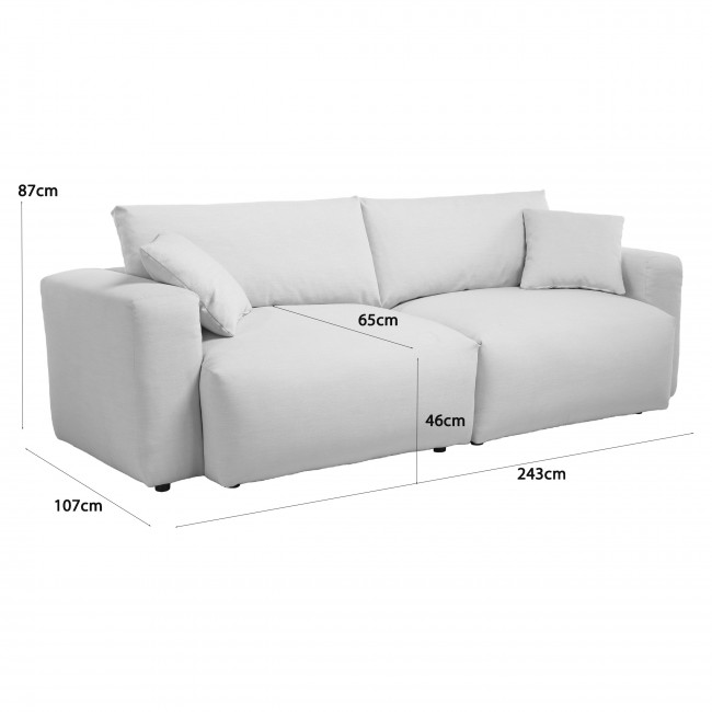 Limona - Canapé 3 places en tissu