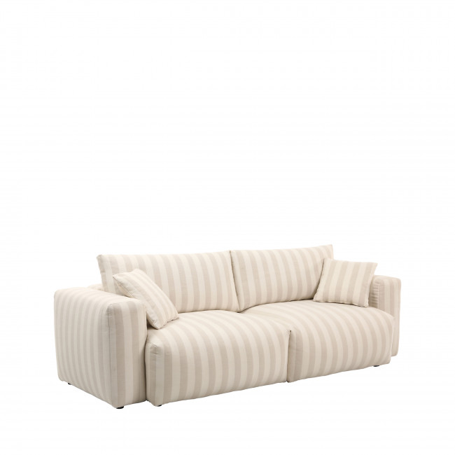 Limona - Canapé 3 places en tissu à rayures