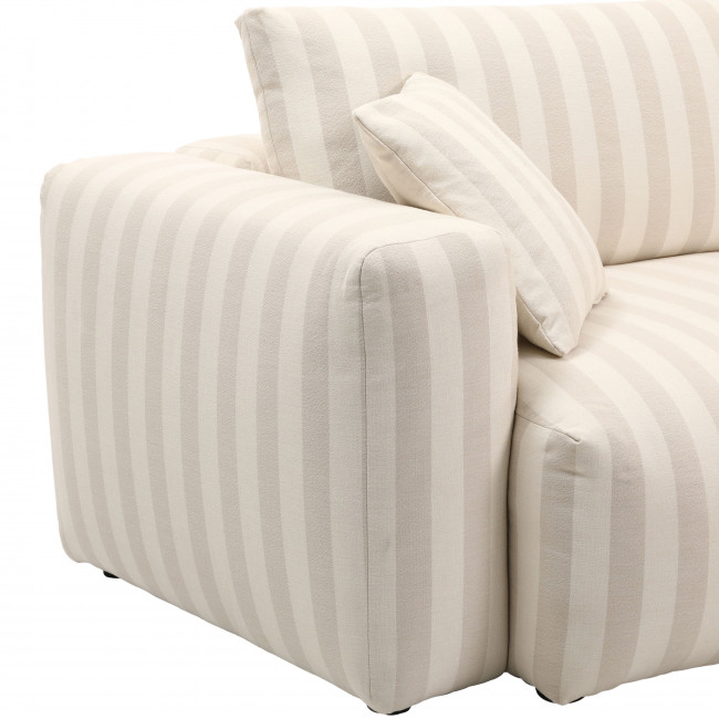 Limona - Canapé 3 places en tissu à rayures