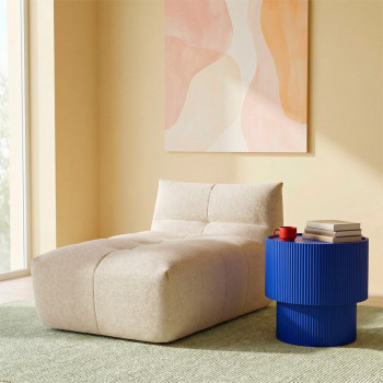 Sand I - Table d'appoint avec rangement en bois ø38,5cm