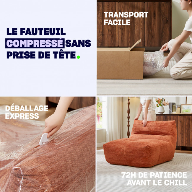 Alba - Pouf en tissu