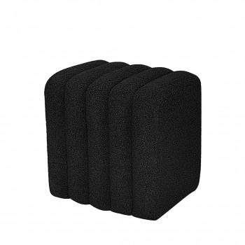 Leto - Pouf rembourré en tissu bouclette