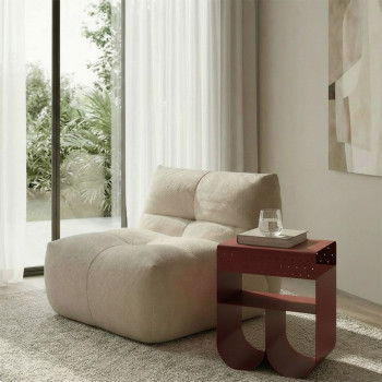 Curl - Table d'appoint en métal H 48 cm 