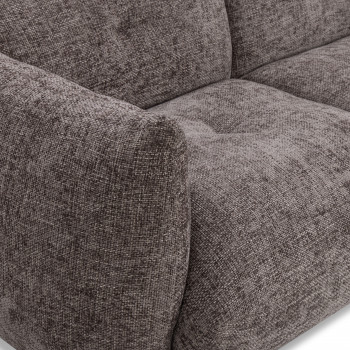 Bocca - Canapé droit 3 places en tissu à dossier capitonné