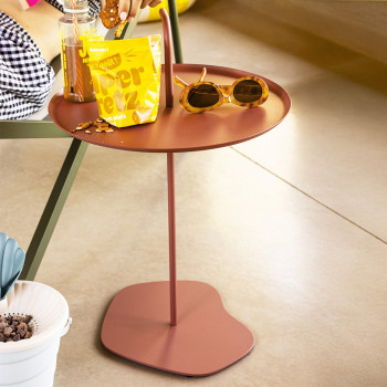 Sivo - Table d'appoint indoor/outdoor ronde en métal ø38cm