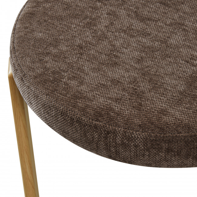 Izzy - Lot de 2 chaises en tissu piètement effet bois clair