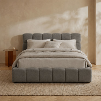 Romy - Lit coffre en tissu 160x200cm