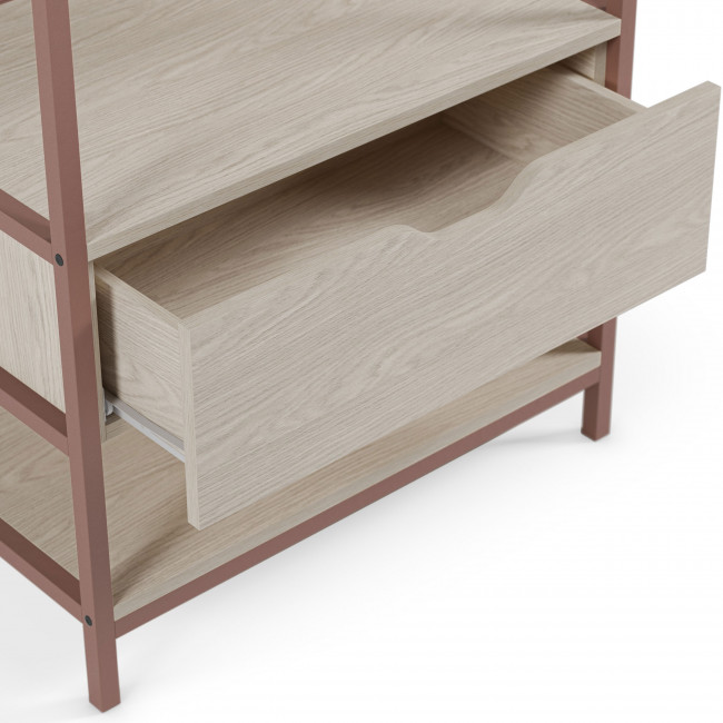 Aqaba - Kit dressing modulable en métal et bois L60xH179,5cm 