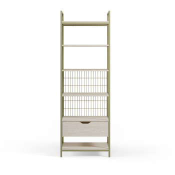 Aqaba - Kit dressing modulable en métal et bois L60xH179,5cm 