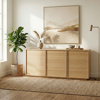 Joy - Buffet 3 portes en bois L160cm