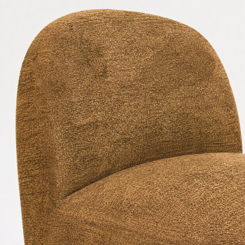 Groovy - Fauteuil pivotant en tissu chenille côtelé