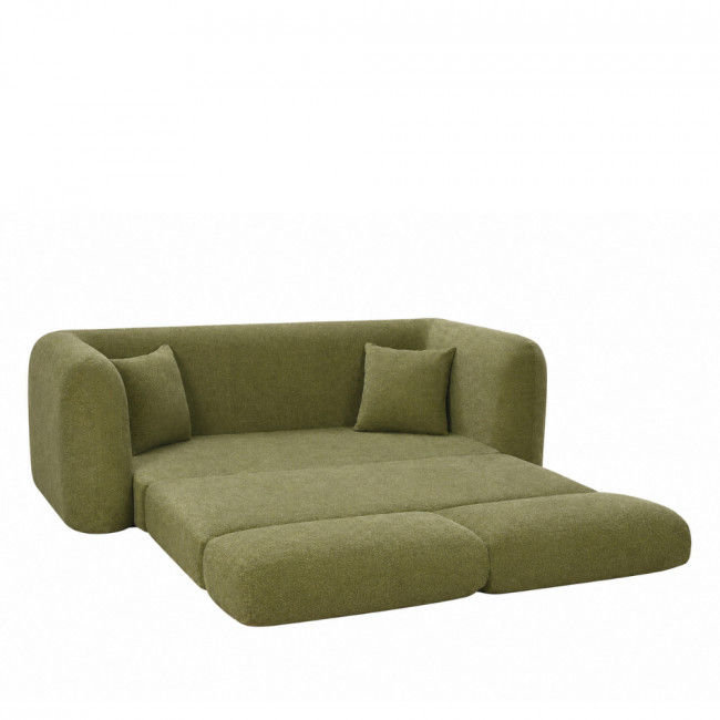 Lou - Canapé convertible compressé 3 places en tissu