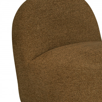 Groovy - Fauteuil pivotant en tissu chenille côtelé