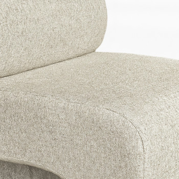 Mour - Fauteuil en tissu bouclette