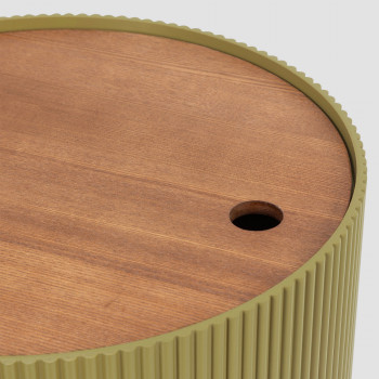 Sand - Table d'appoint avec rangement en bois ø38,5cm