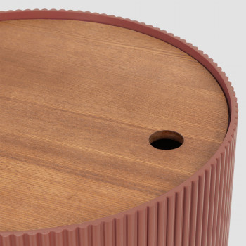 Sand - Table d'appoint avec rangement en bois ø38,5cm