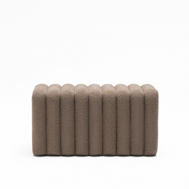 Leto - Banc rembourré en tissu bouclette L79cm