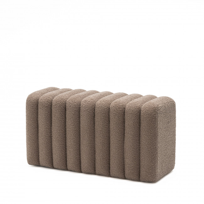 Leto - Banc rembourré en tissu bouclette L79cm