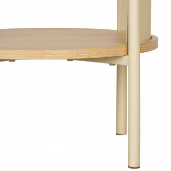 Paco - Table de chevet en bois et métal