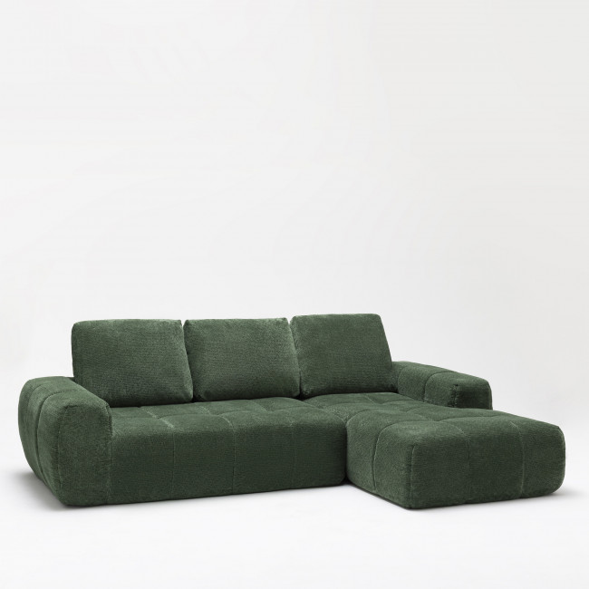 Louis - Canapé d'angle droit en tissu