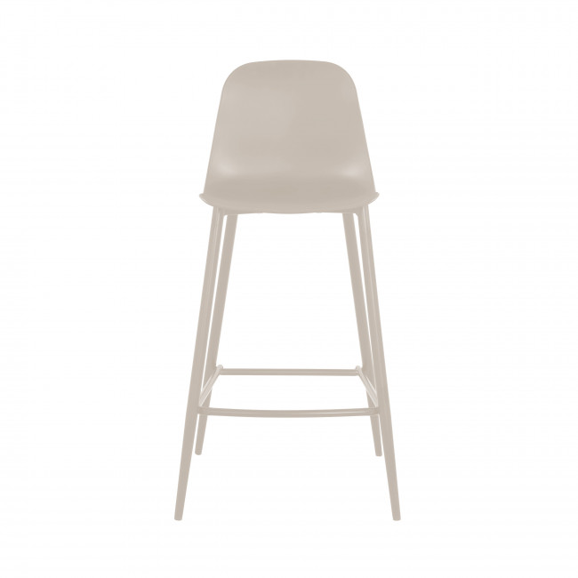 Portland - Lot de 4 tabourets de bar intérieur et extérieur en plastique et métal H65cm