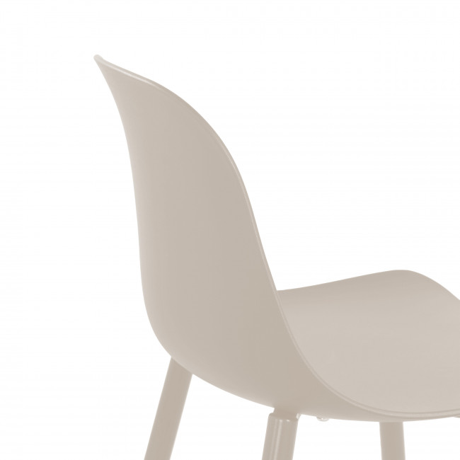 Portland - Lot de 4 tabourets de bar intérieur et extérieur en plastique et métal H65cm