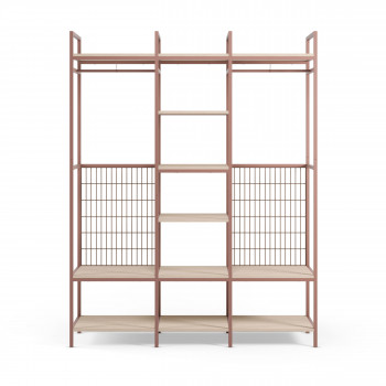 Aqaba - Kit dressing modulable 3 éléments en métal et bois L140xH179,5cm