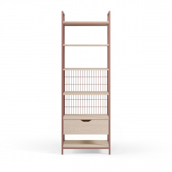 Aqaba - Kit dressing modulable en métal et bois L60xH179,5cm 