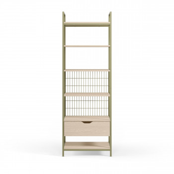 Aqaba - Kit dressing modulable en métal et bois L60xH179,5cm 