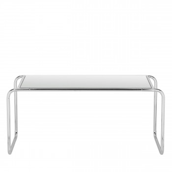 Rika - Table basse en miroir pieds chrome L80cm