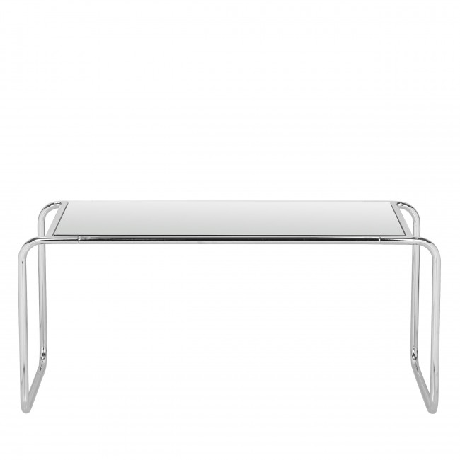 Rika - Table basse en miroir pieds chrome L80cm