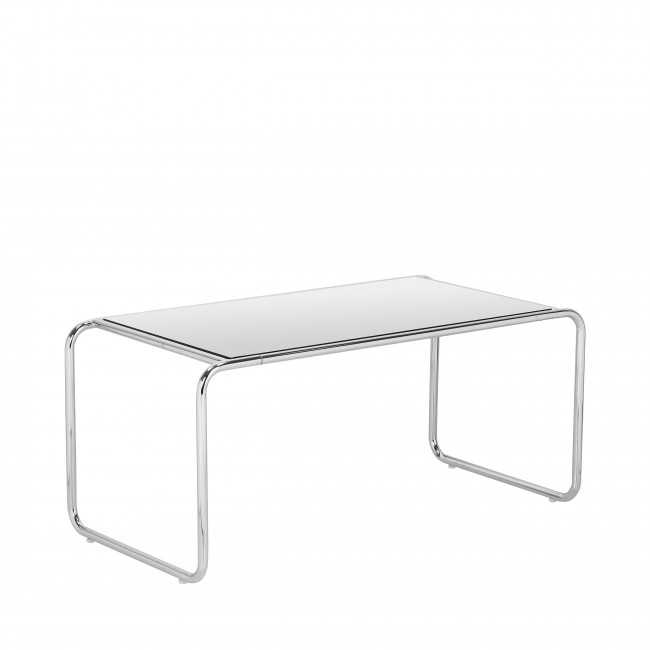 Rika - Table basse en miroir pieds chrome L80cm