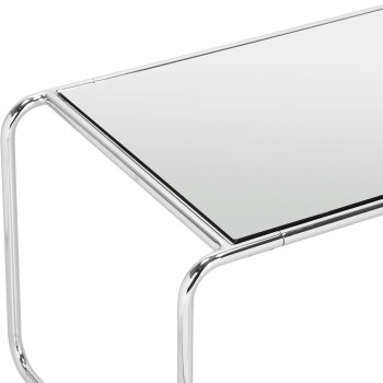 Rika - Table basse en miroir pieds chrome L80cm