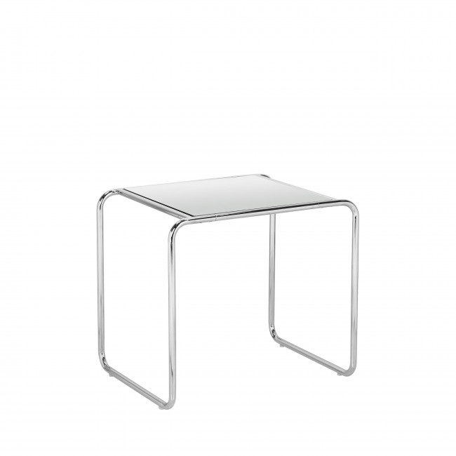 Rika - Table d'appoint en miroir pieds chrome