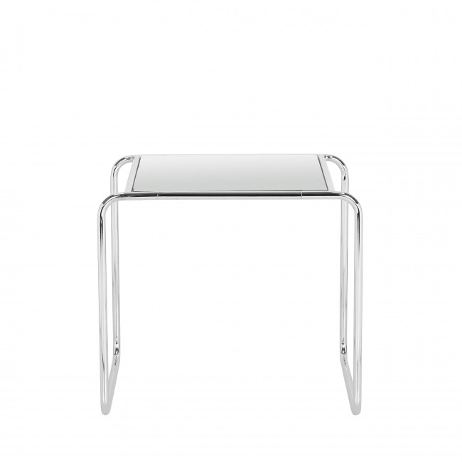 Rika - Table d'appoint en miroir pieds chrome